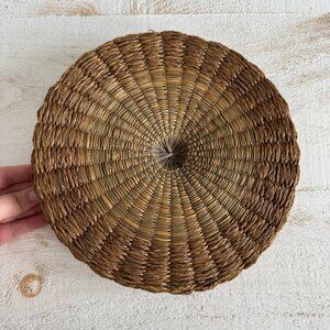 LID ONLY - Vintage Woven Basket Lid